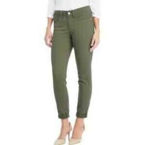 Nwt- NYDJ Alina Convertible Ankle Jeans Olive Green Size 12